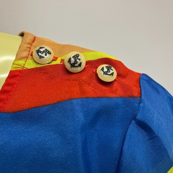 J. CREW Women's Striped Colorblock Blouse with Anchor Buttons - Size XXS - NWT - Picture 3 of 6